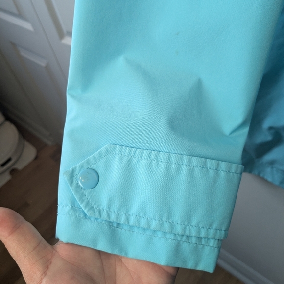 LILLY PULITZER Women Raincoat Style Trench Coat Blue Color With Pockets Size M - Picture 6 of 11